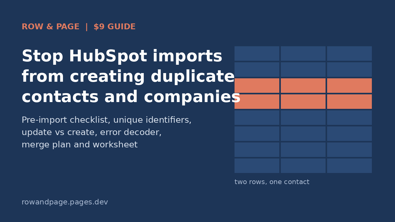 Stop HubSpot Imports From Creating Duplicate Contacts and Companies preview